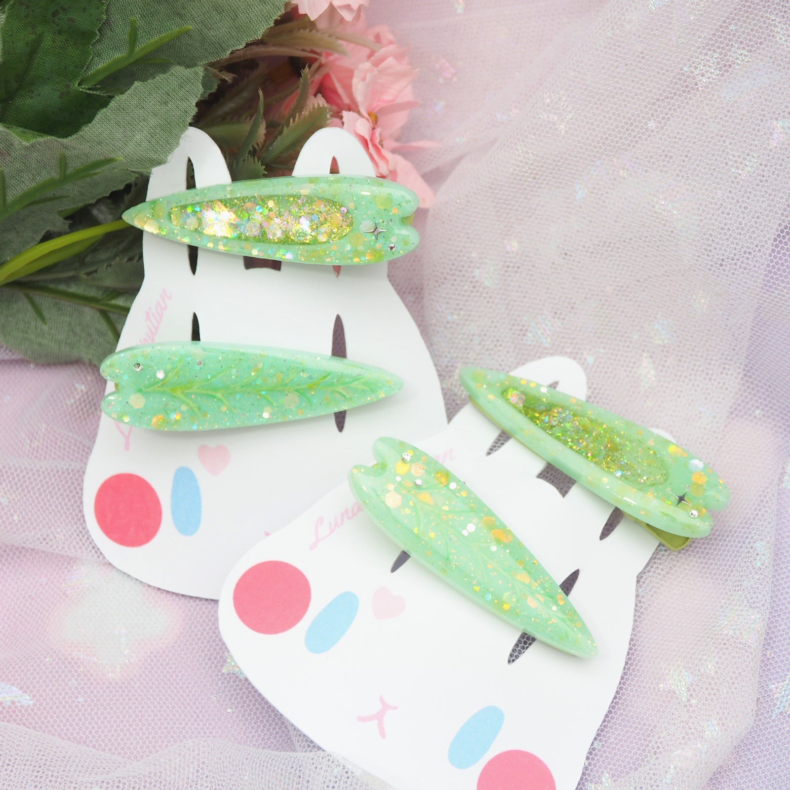 Leaf Lover Barrette Set (5cm clip)