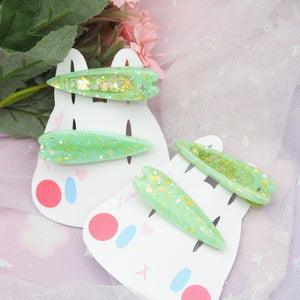 Leaf Lover Barrette Set (5cm clip)