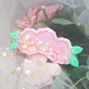 Bed of Pink Roses Barrette