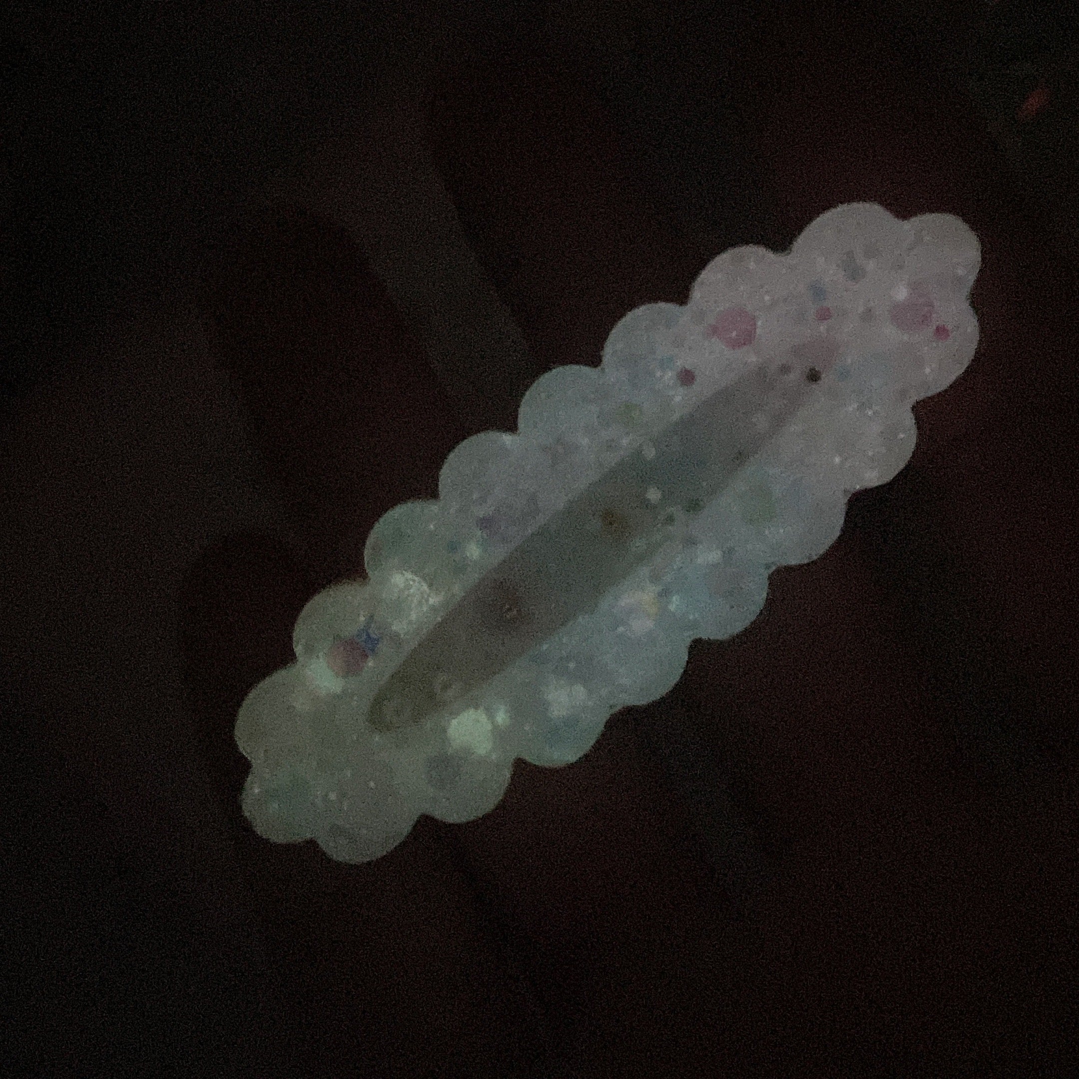 Rainbow Candy Hairclip (Frilly Oval)