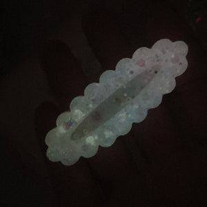 Rainbow Candy Hairclip (Frilly Oval)