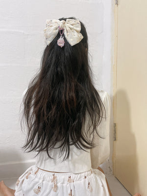 Ghostie Buns Giant Milky Hairbow Clasp