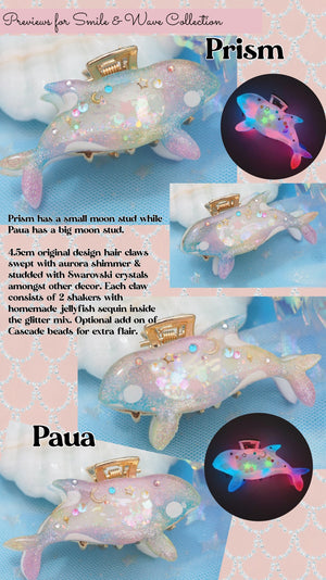 Paua - Baby Orca 4.5cm Hair Claw