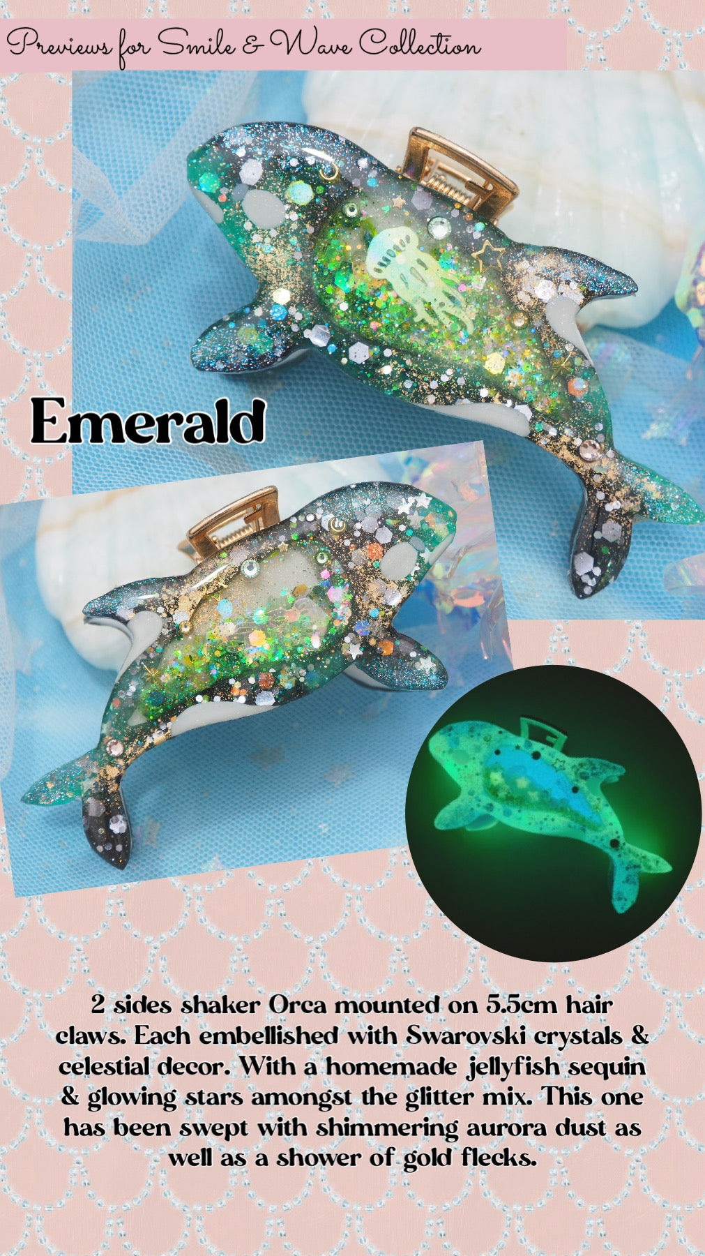 Emerald - Orca 5.5cm Hair Claw