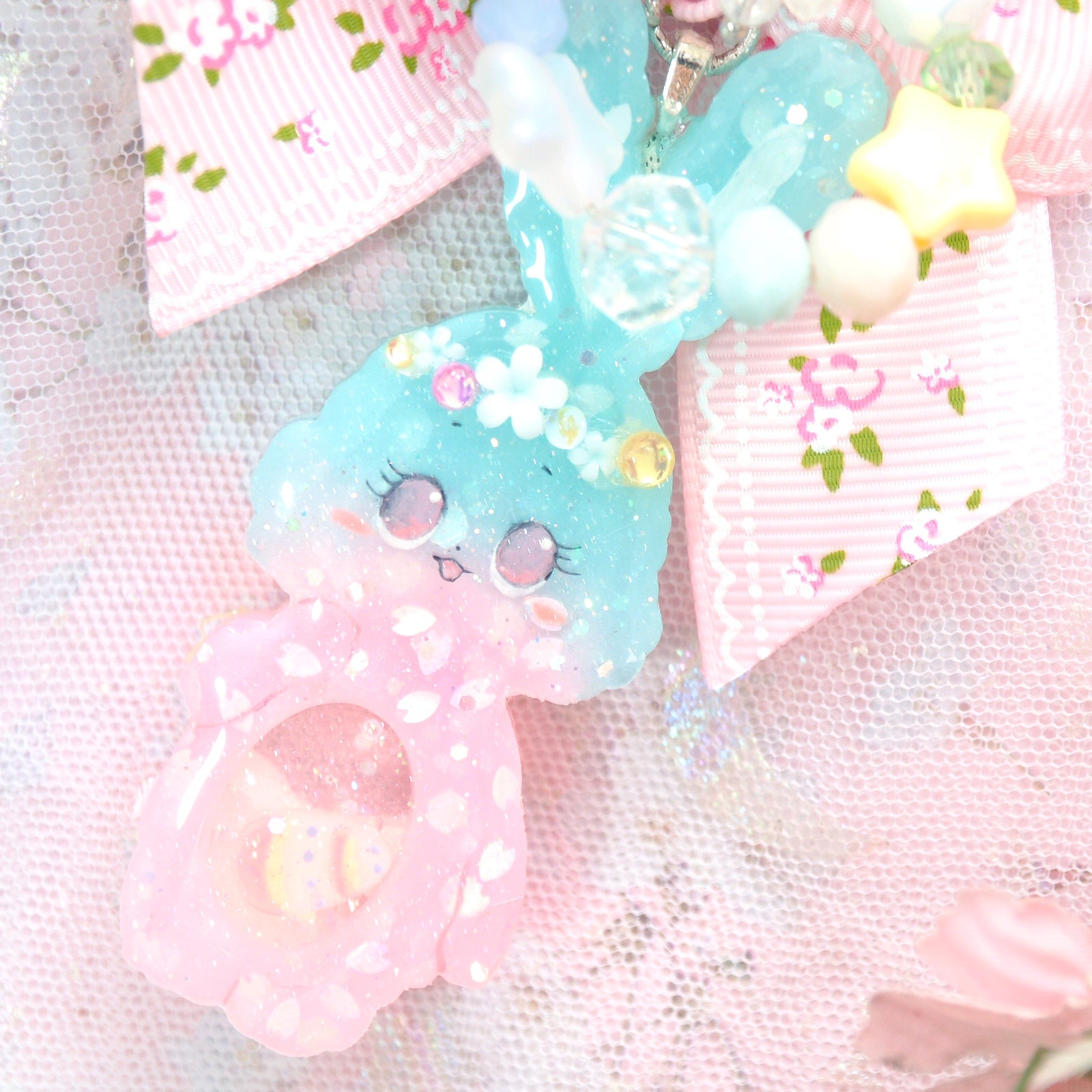 Sky Sakura Easter Bunny Charm