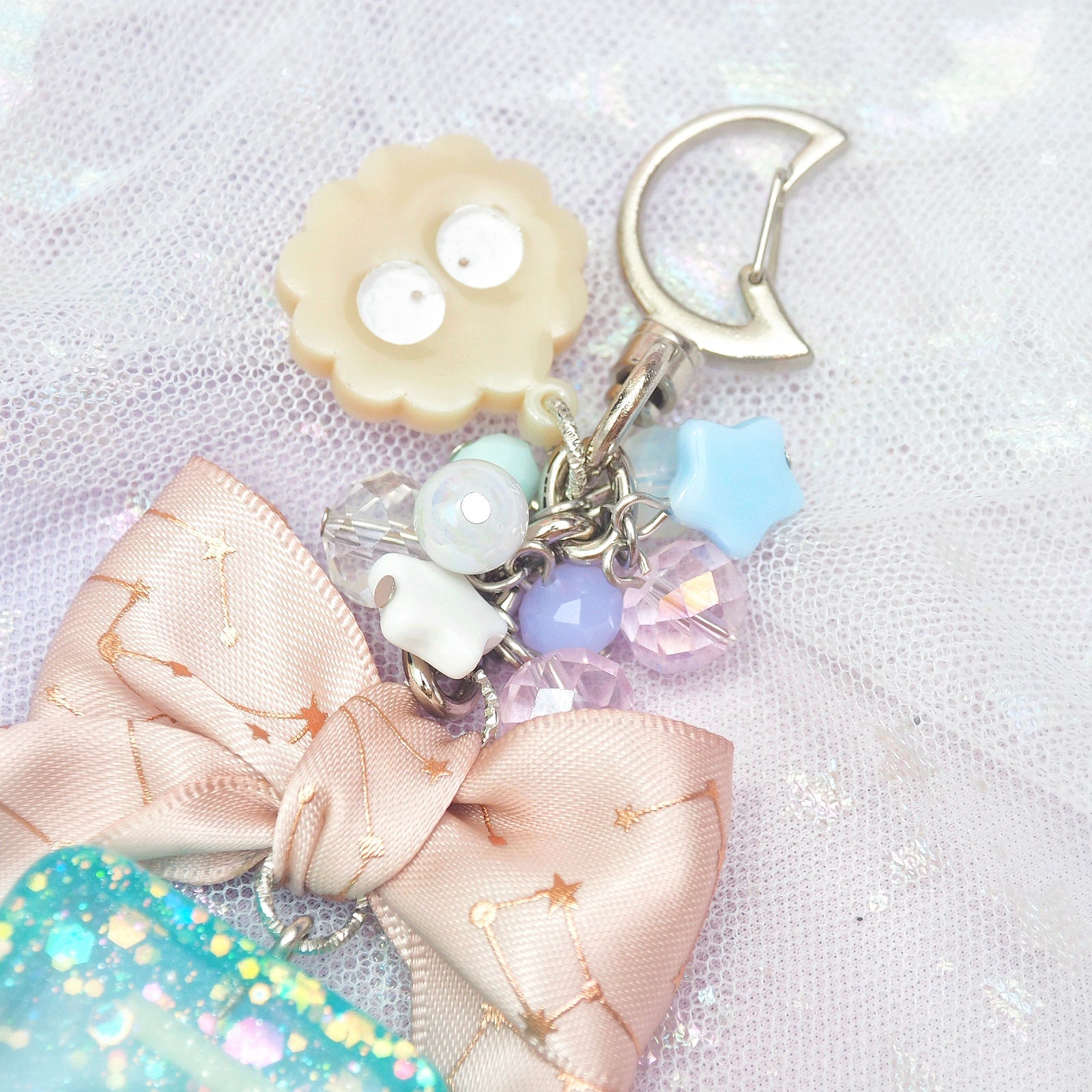 Moon Bath Token Shaker Charm (glowing)