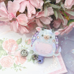 Taro Boba Cow Badge Reel