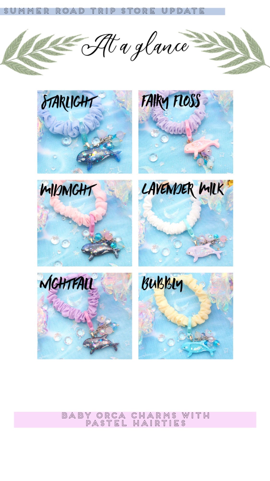 Baby Orca Charm (Pastel Hairties)