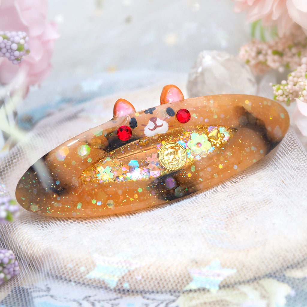 Tiger Barrette (Oval)