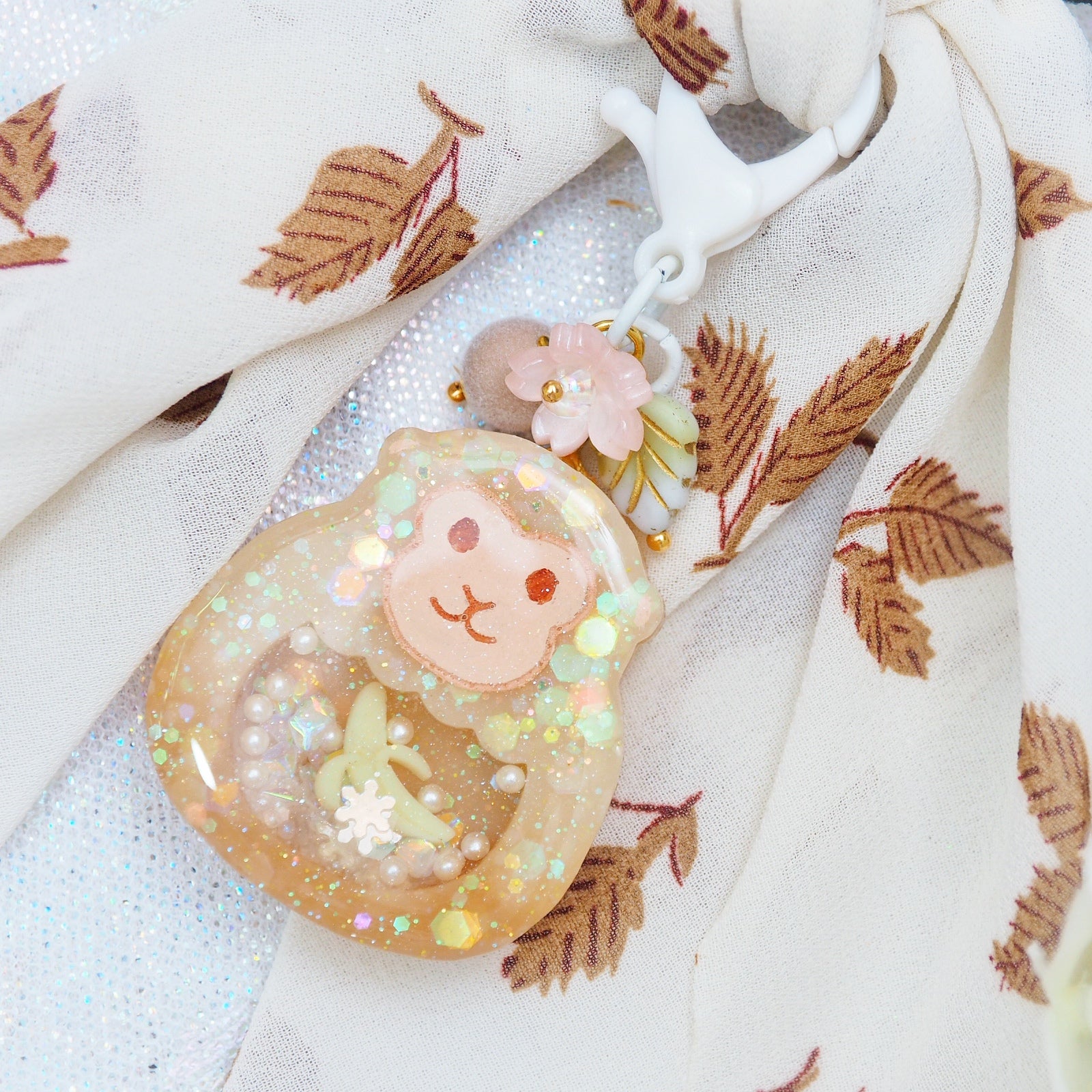 Brown Snow Monkey with Hairtie