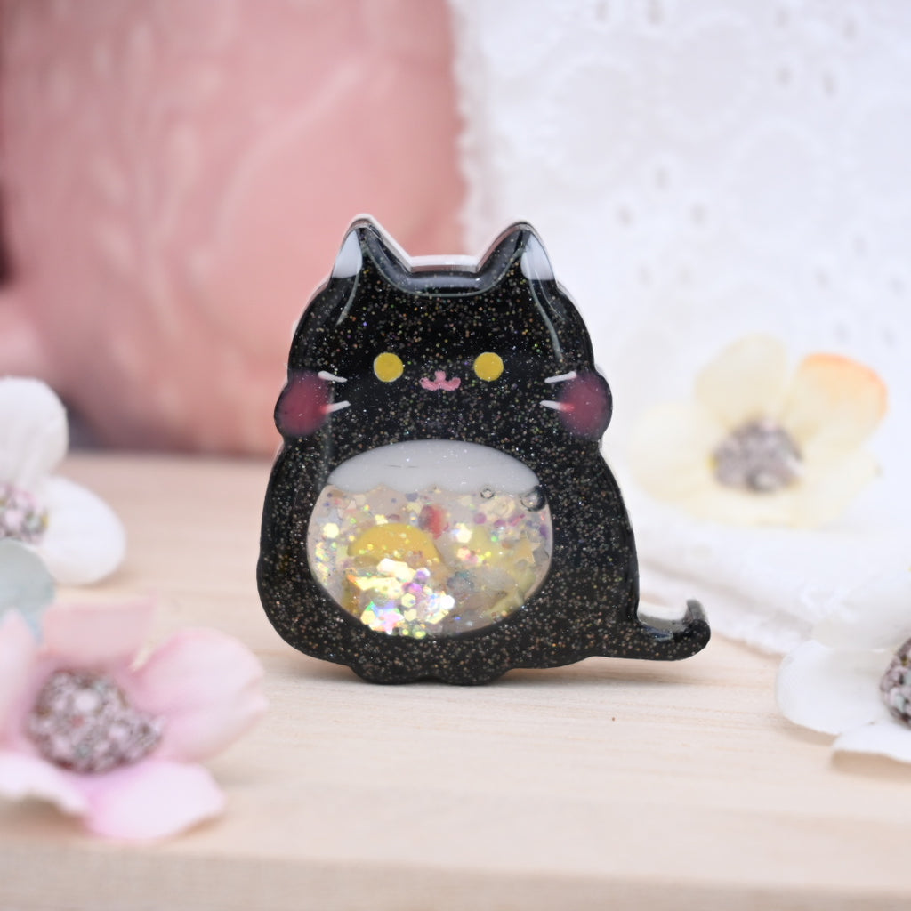 Cat Brooch - Black
