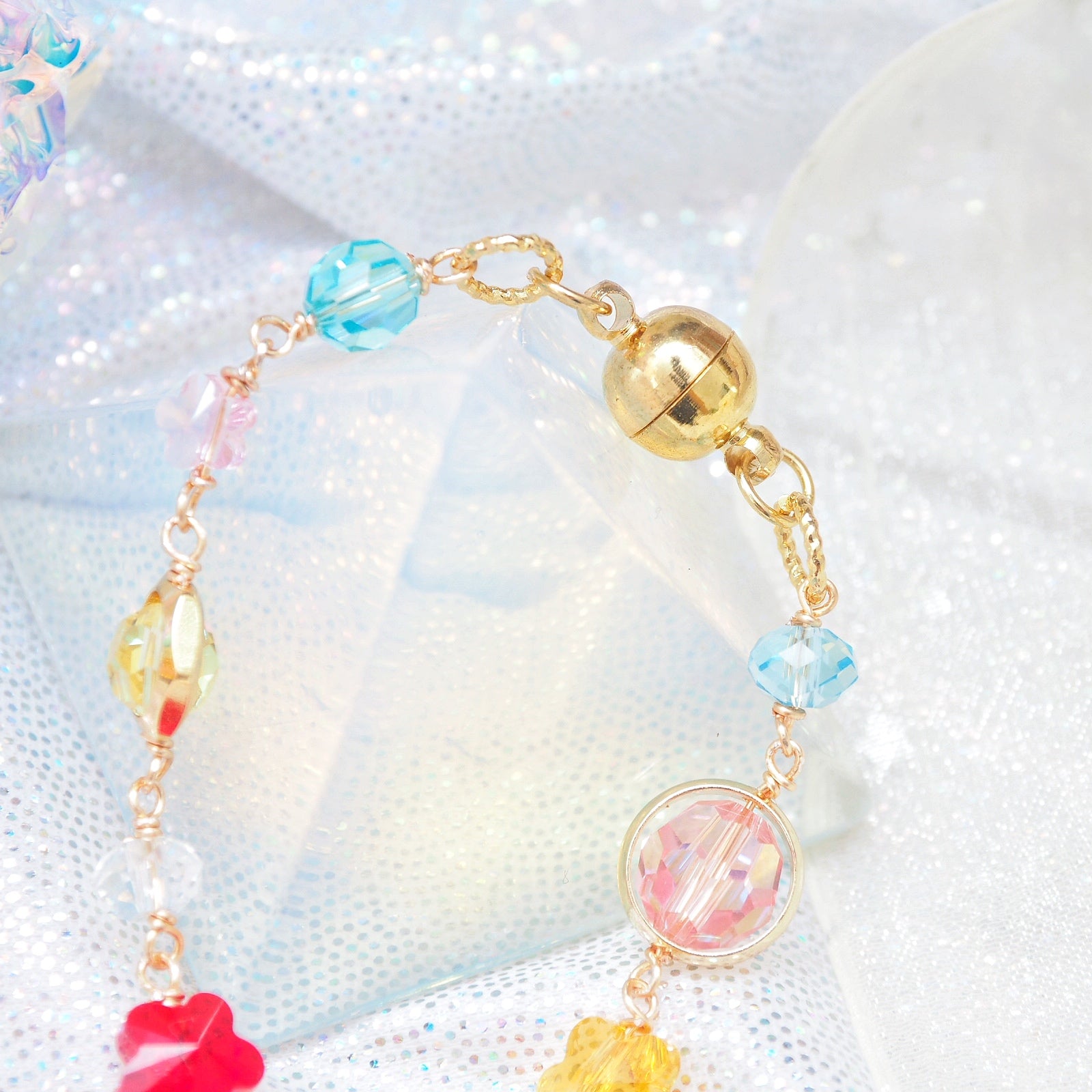 Gingko Goldfish Crystal Bracelet
