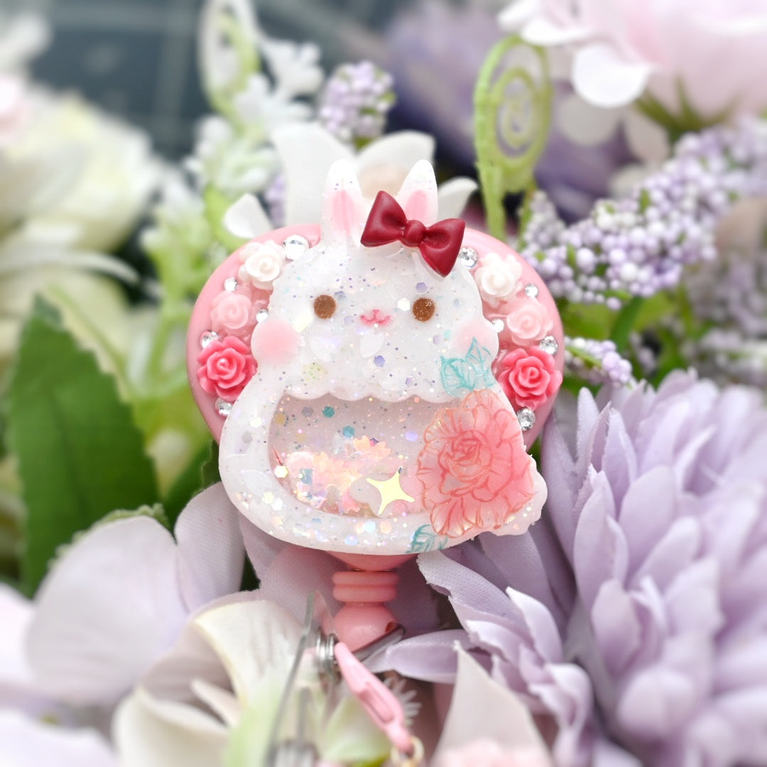 Rose Bunny Badge Reel