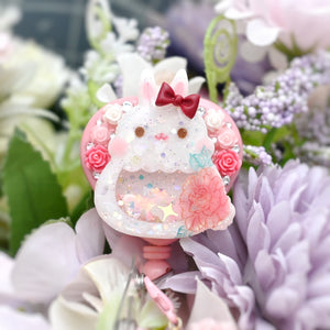 Rose Bunny Badge Reel