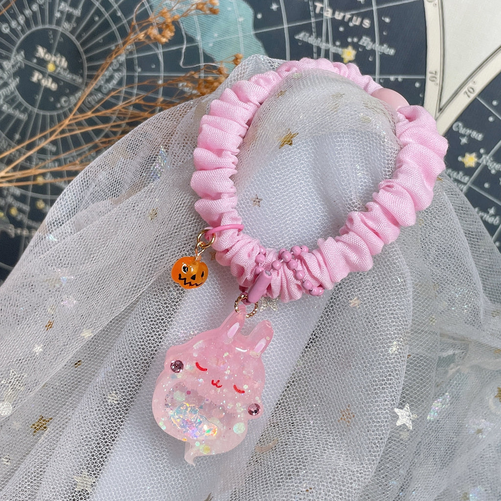 Strawberry Crush Ghostie Bun Hairtie