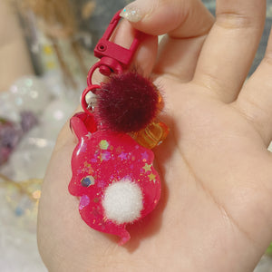Cherry Gummy Ghost Bun Charm