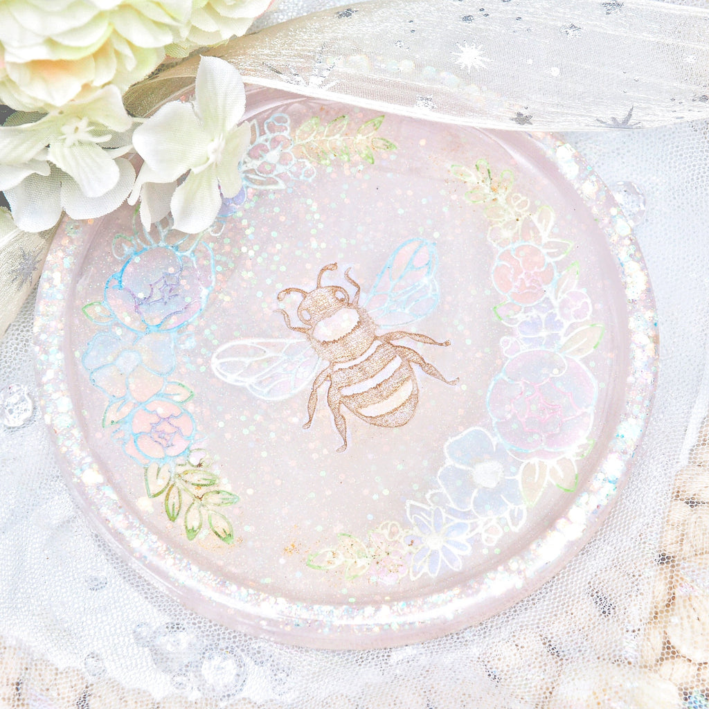 Lavender Bee Coaster / Trinket Dish