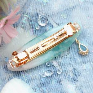 Pink Sands Seafoam Oval Barrette Clasp