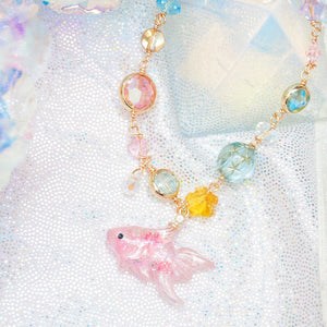 Sakuranbo Goldfish Crystal Bracelet