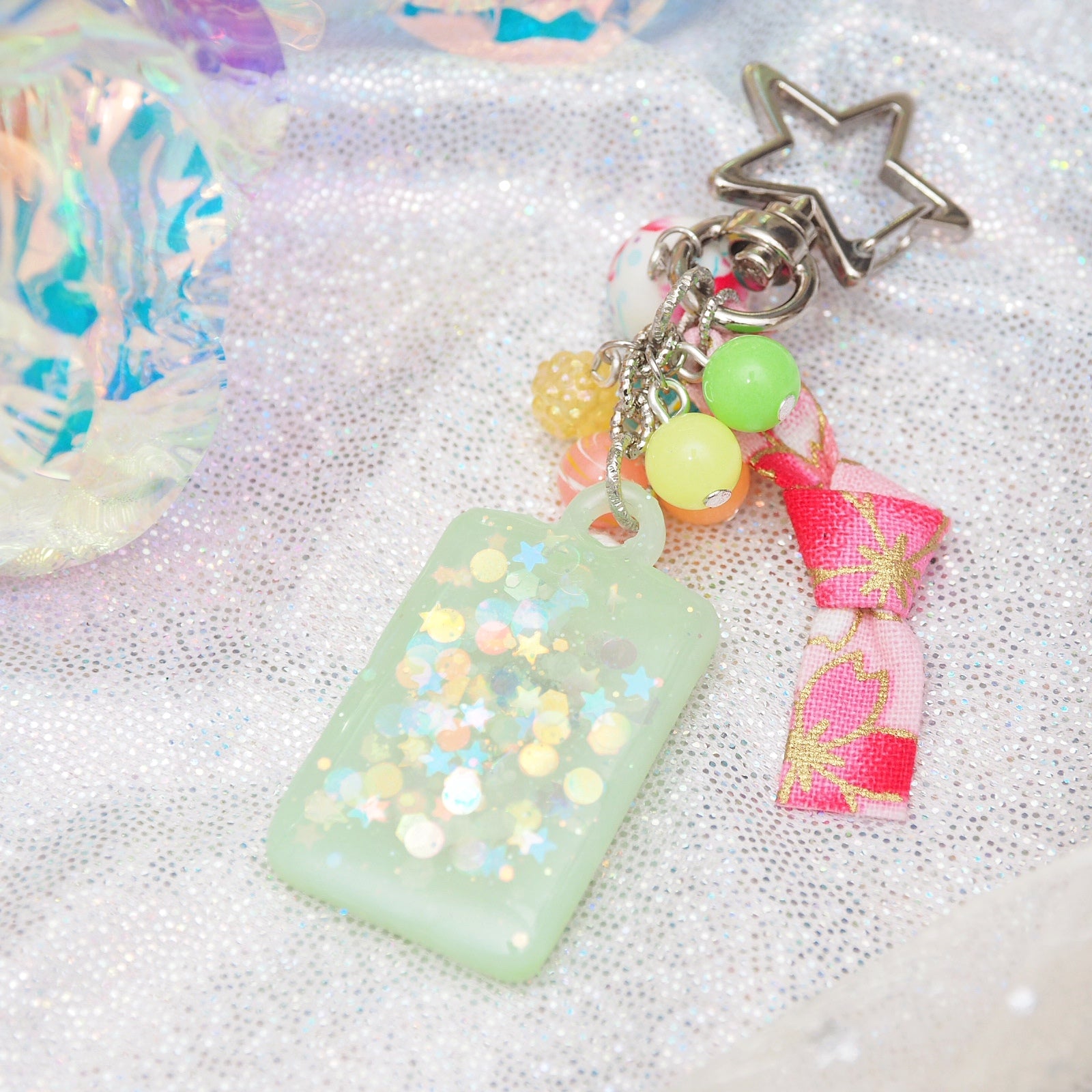 Green Hanabi Omamori Charm