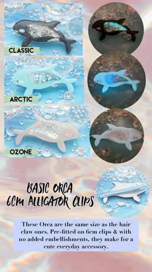 Basic Orca Alligator Hairclips
