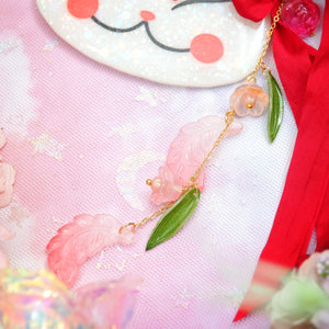 Peony Painted Kitsune Mask
