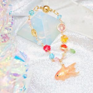 Gingko Goldfish Crystal Bracelet