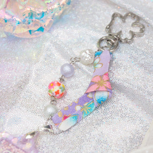 Purple-Silver Tanzaku Charm