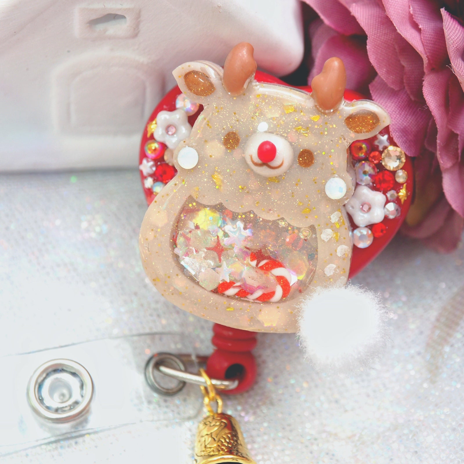 Reindeer Heart Badge Reel