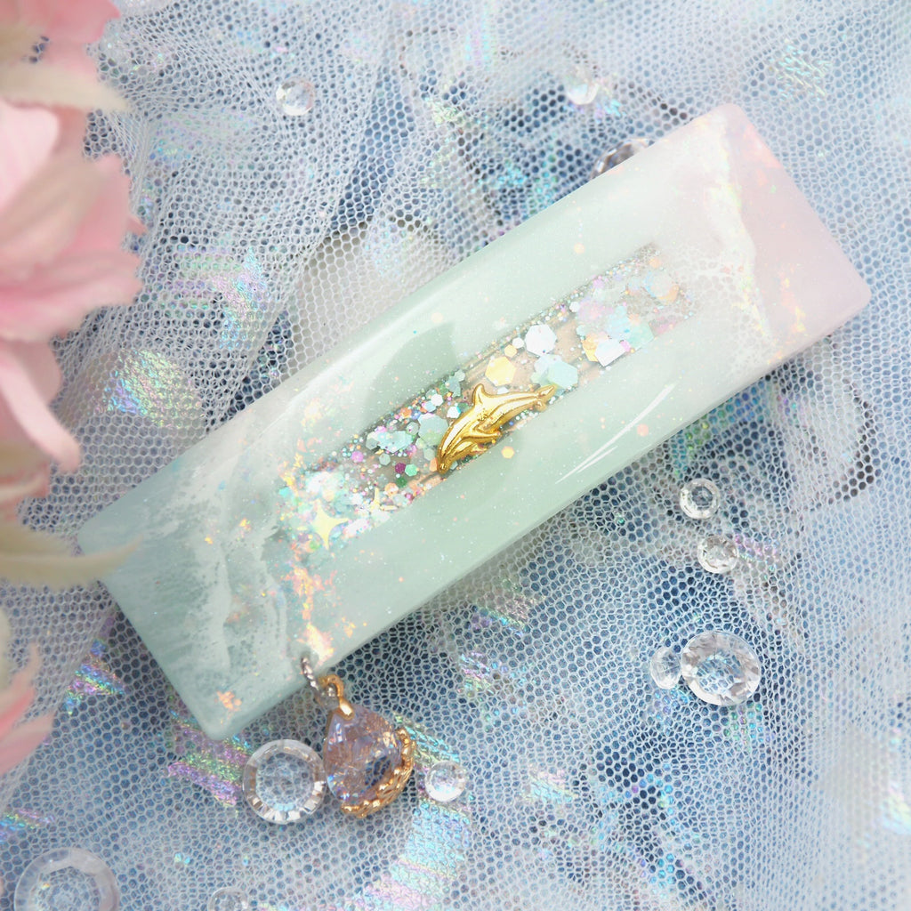 Pink Sands Seafoam Bar Barrette Clasp