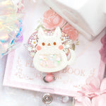 Snow Fairy Fox Heart Badge Reel