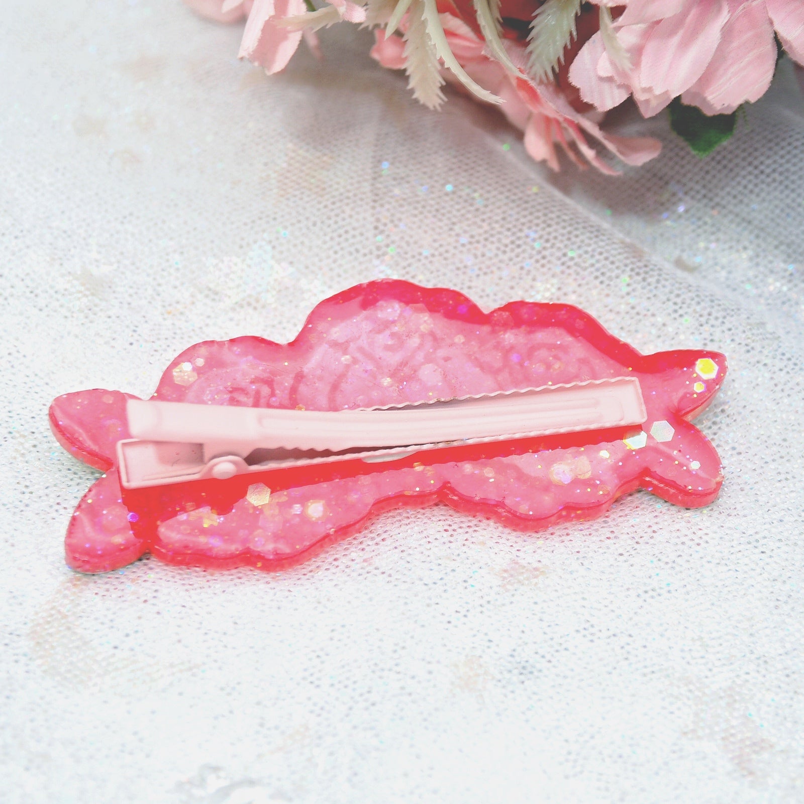 Red Rose Garden Hairclip