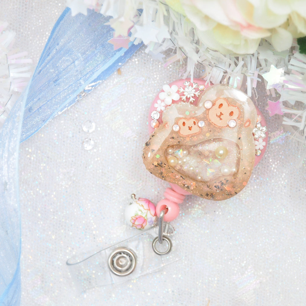 Mama & Baby Saru Dango Badge Reel