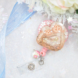 Mama & Baby Saru Dango Badge Reel