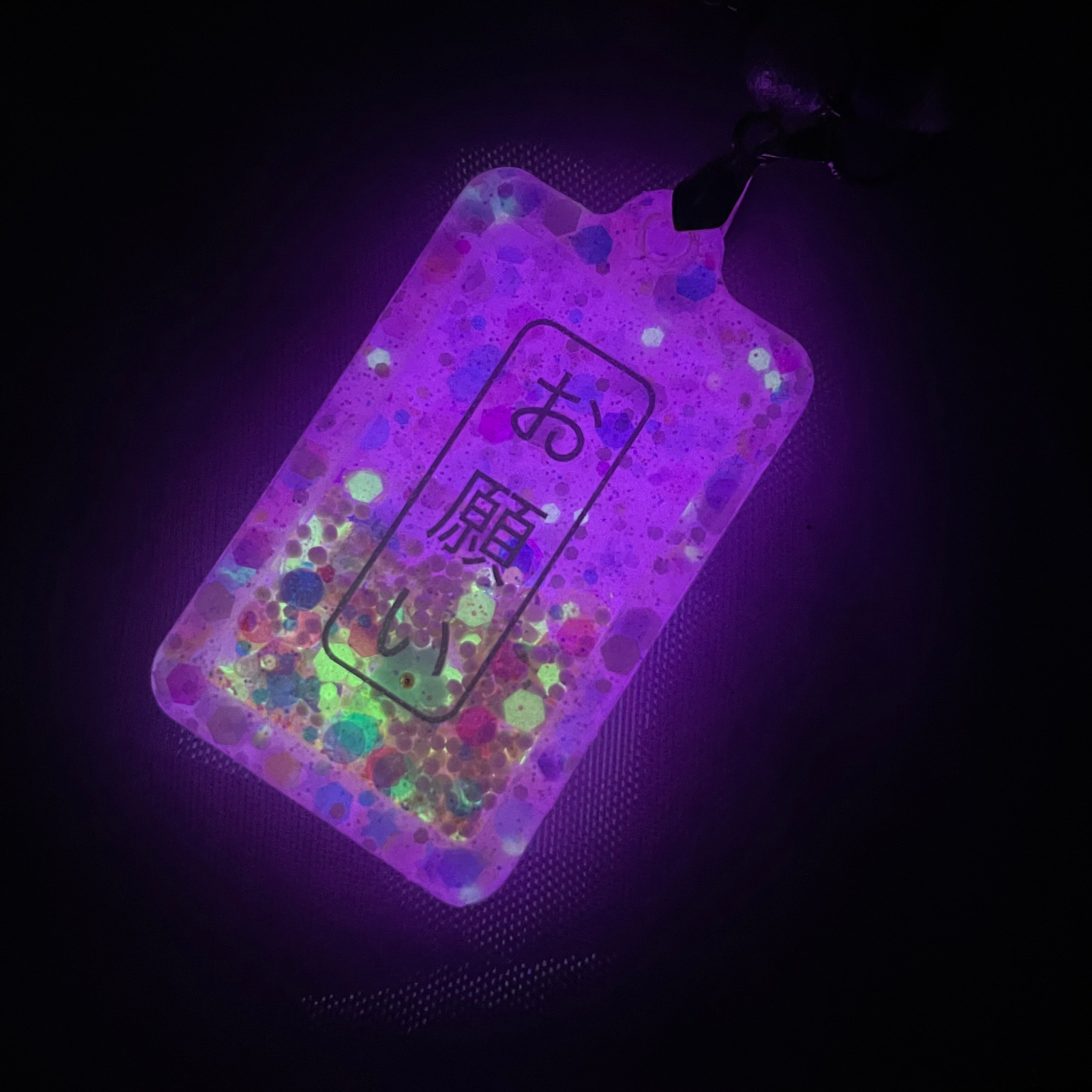 Purple-Silver Tanzaku Charm