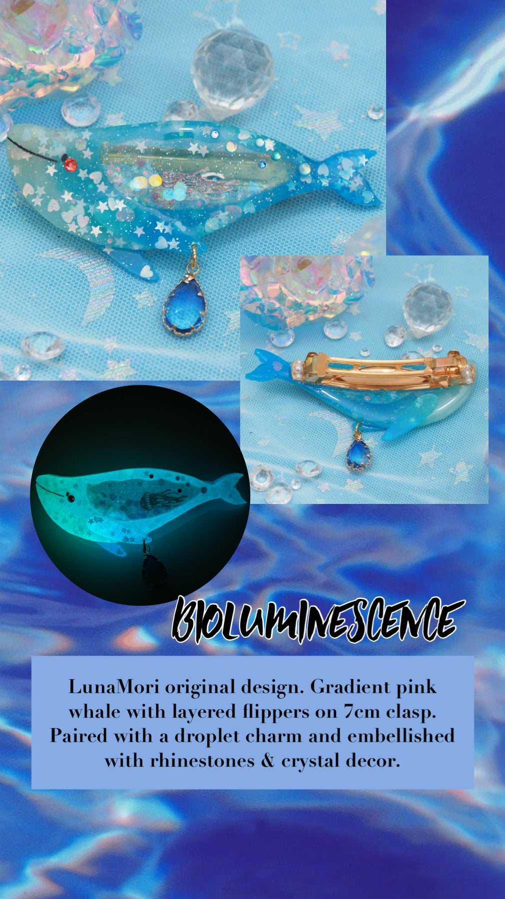 Bioluminescence Whale Clasp
