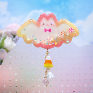Spookie Candy Corn Bat Clasp