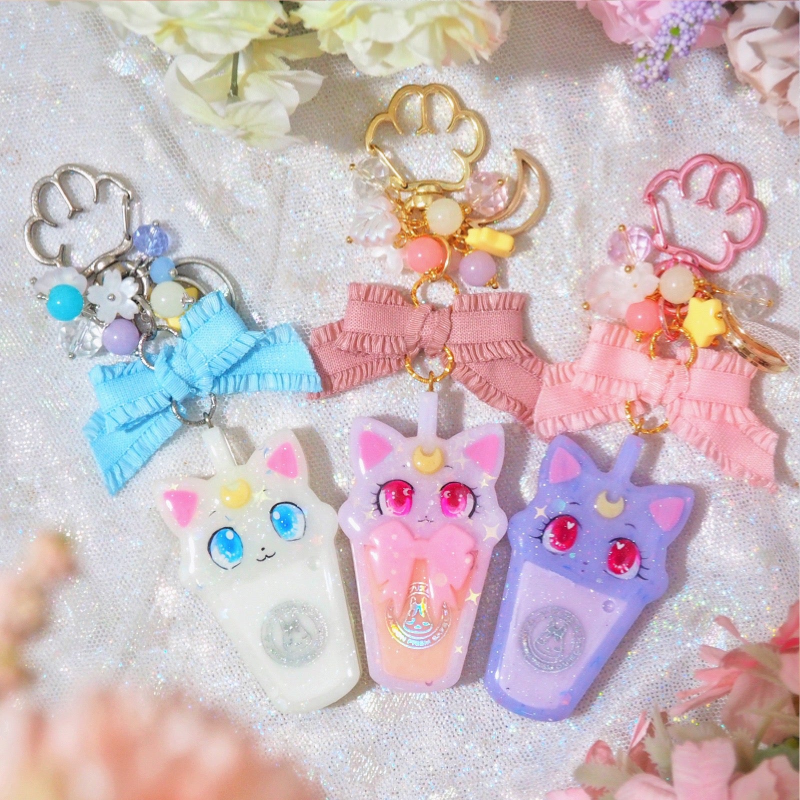 Magical Cats Boba Charms