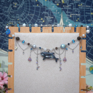 Cosmic Rain Orca Necklace
