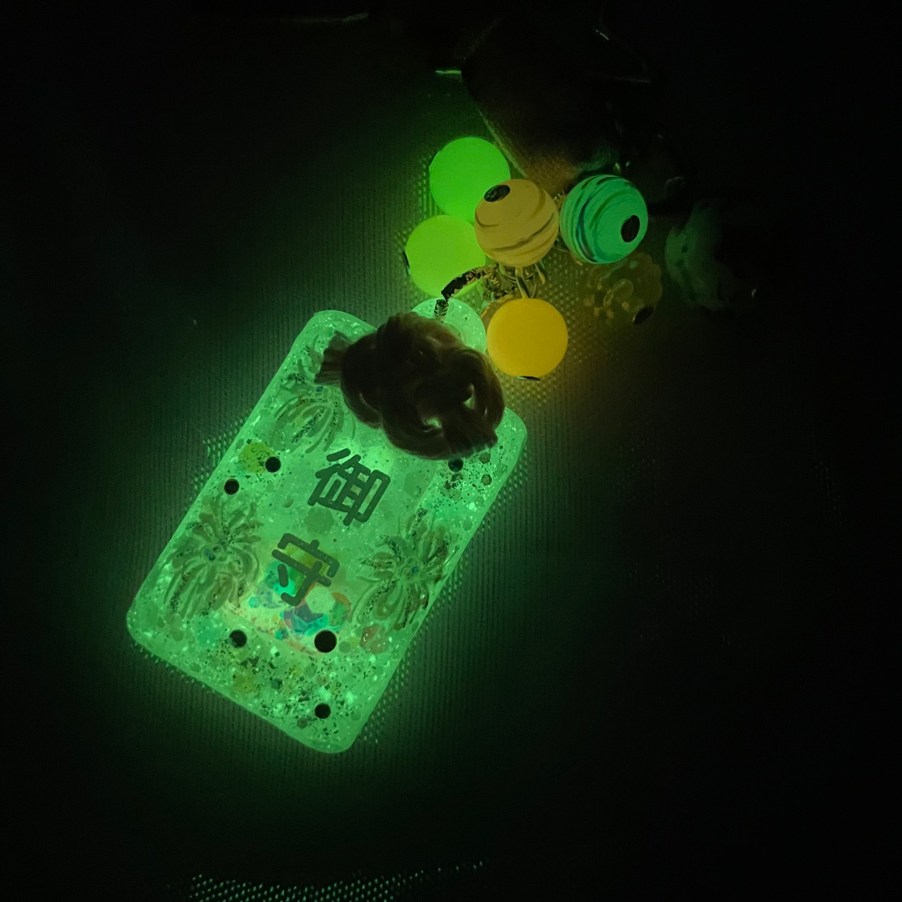 Green Hanabi Omamori Charm