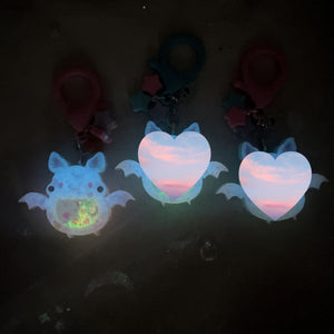 Froot Bat Hairtie (Evening with Pink)