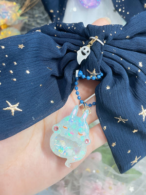 Spooky BBs Midnight Hairbow Clasp
