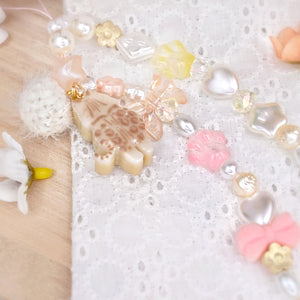 Long Straps - Peach Pearl Snow Mink