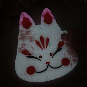 Sakura Painted Kitsune Mask
