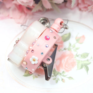 Strawberry Boba Cow Badge Reel