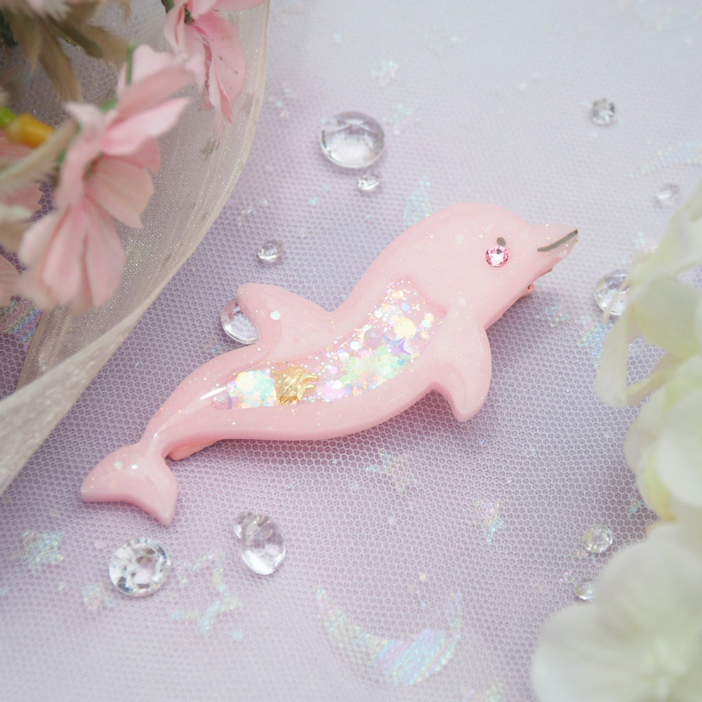 Pink Dolphin Clip (6cm right side clip)