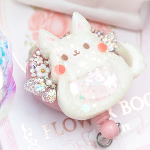 Snow Fairy Fox Heart Badge Reel