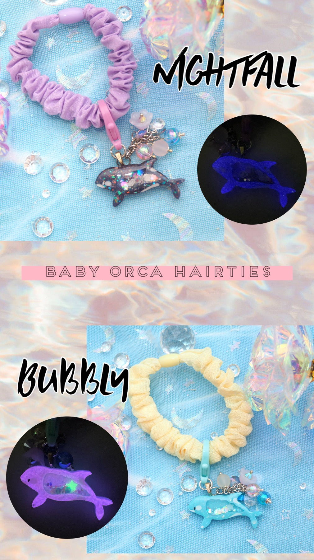 Baby Orca Charm (Pastel Hairties)