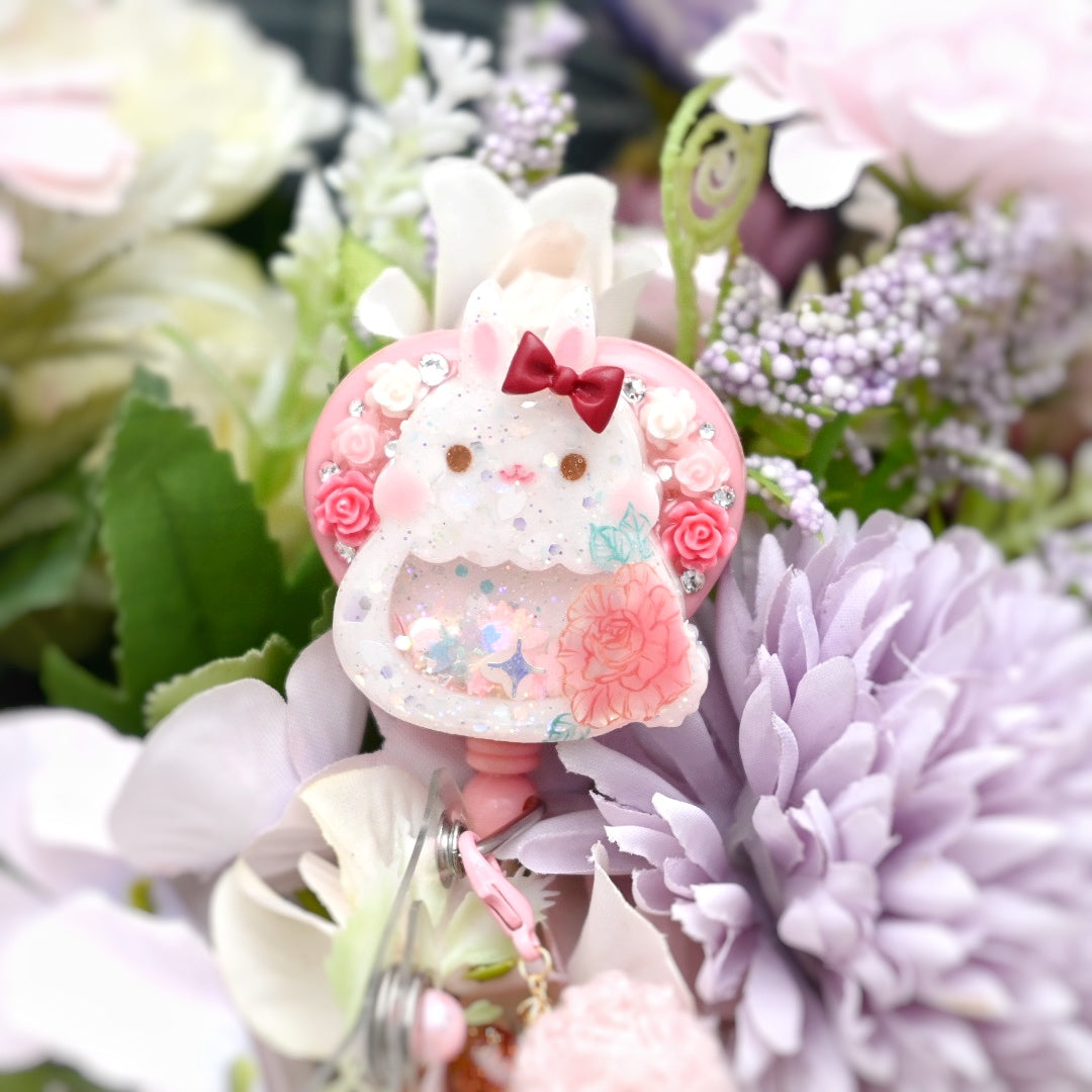 Rose Bunny Badge Reel