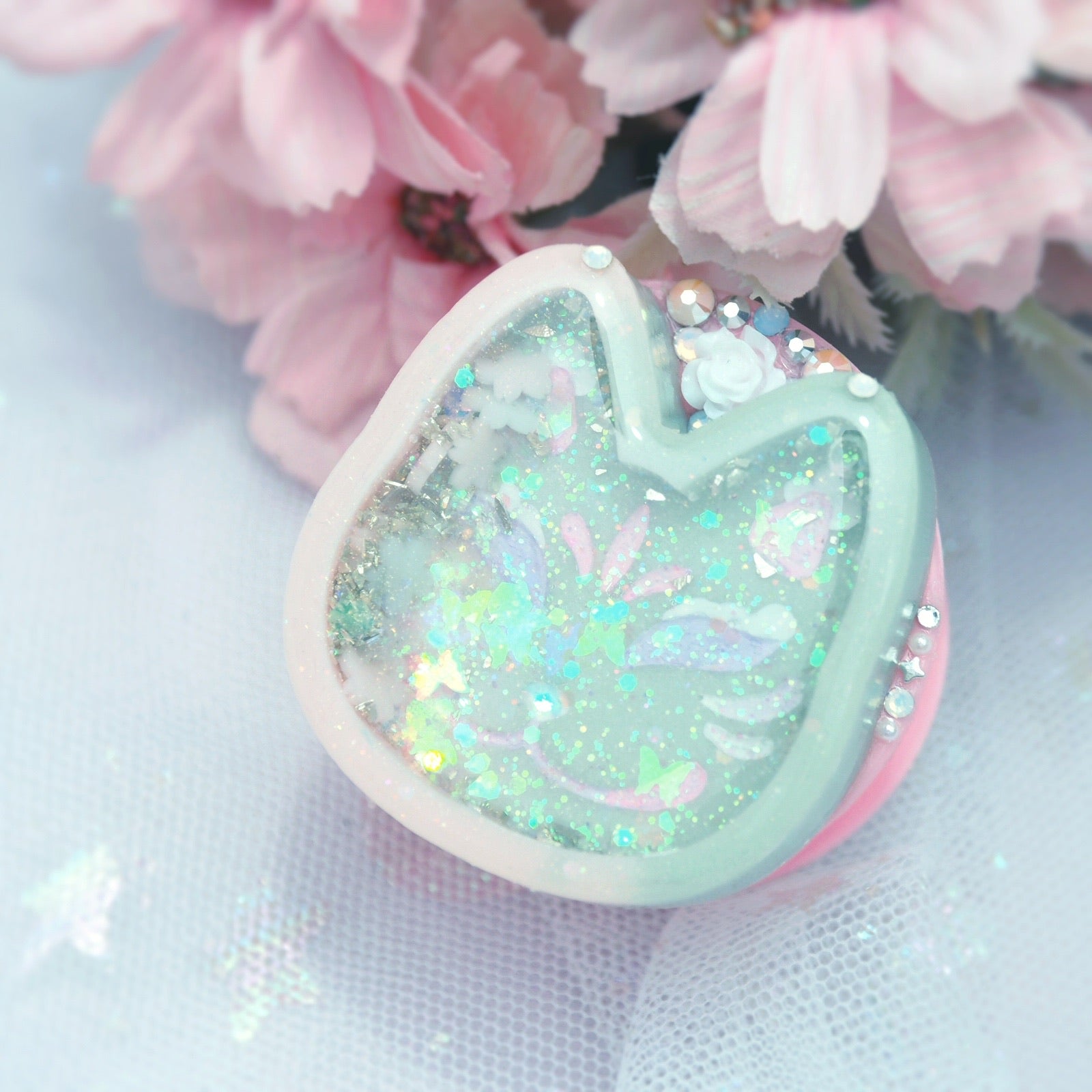 Pink Grey Kitsune Grip